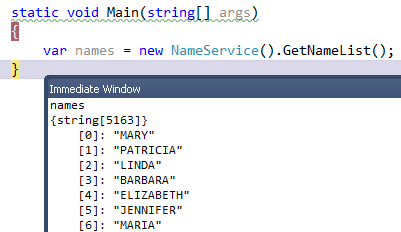 in debugging you can access the data set through immediate window