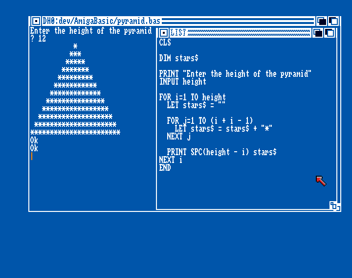 Amiga Basic: Pyramid