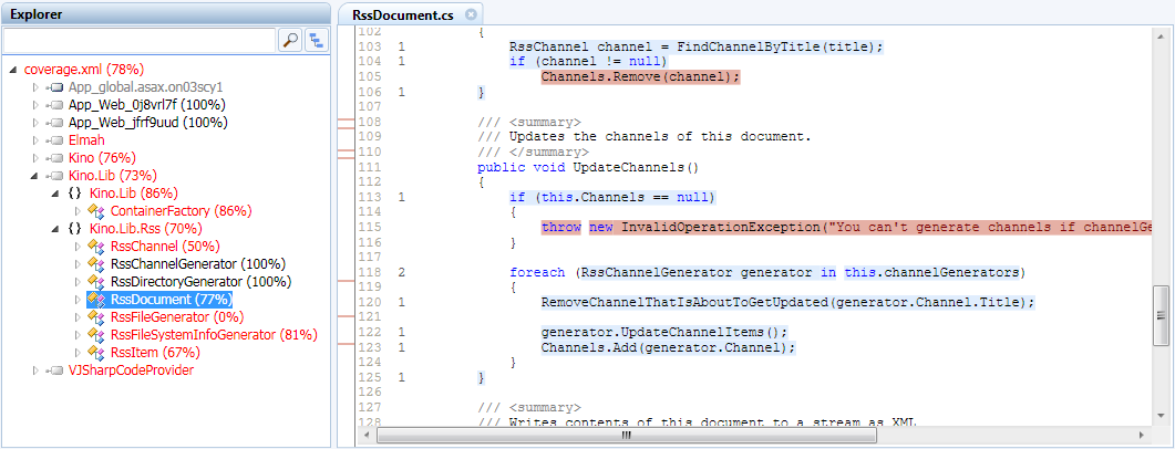 Kino Coverage through IIS with NCover