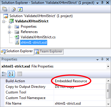 Visual Studio embedded resource