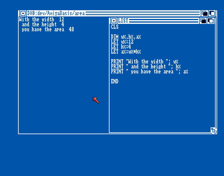 Amiga Basic: Area