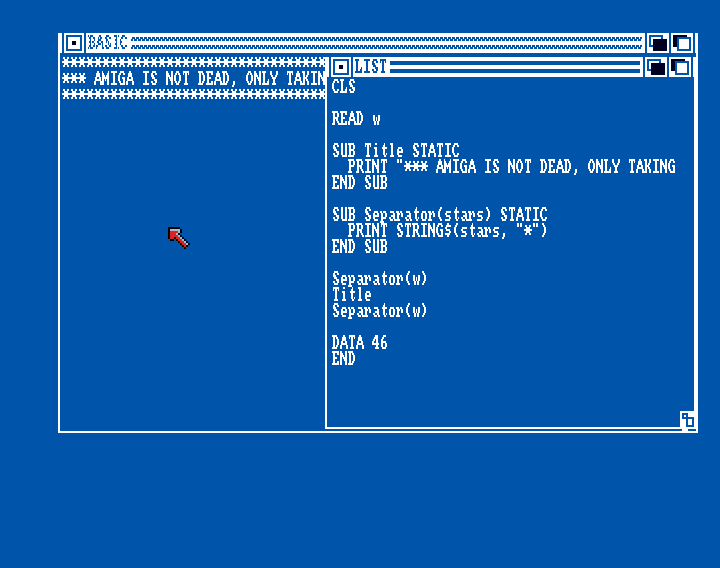 Amiga Basic: Procedures