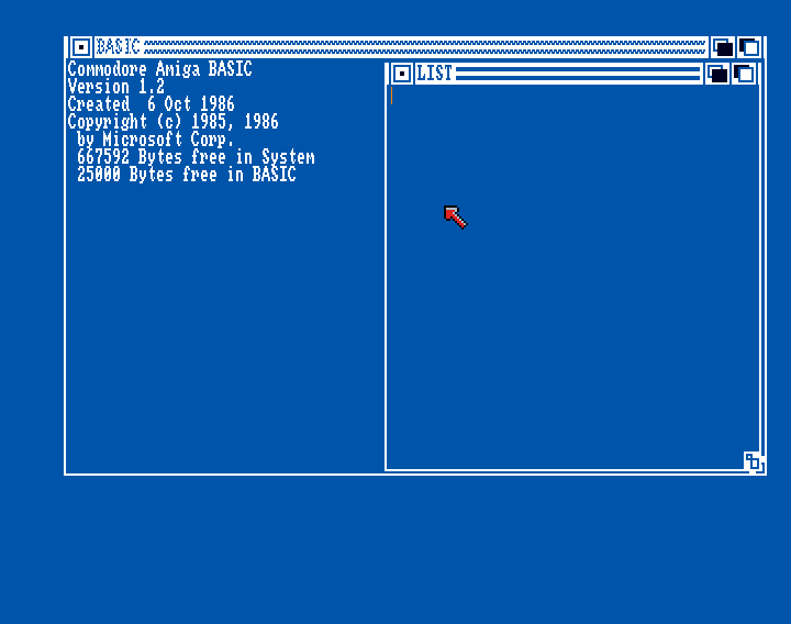 The Amiga Basic IDE