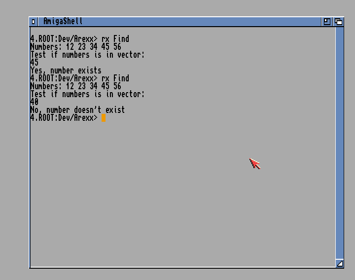 A recursive binary search implemented in Arexx